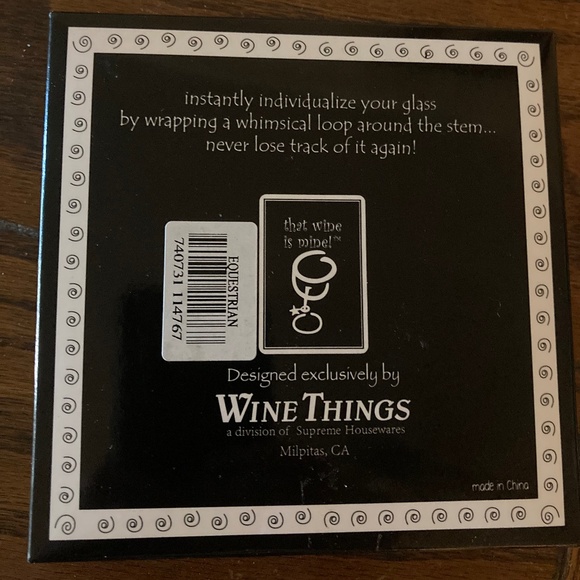 Wine Things 6-Piece Equestrian Wine Charms, Painted - Picture 4 of 4